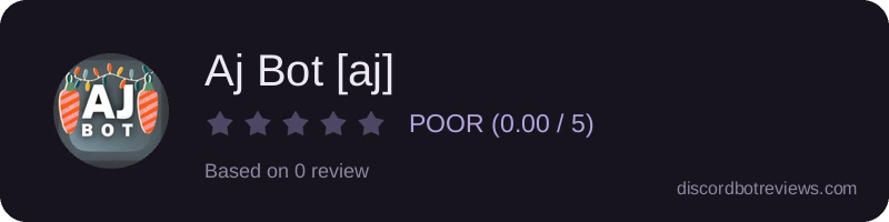 Rating widget preview for Aj Bot [aj]
