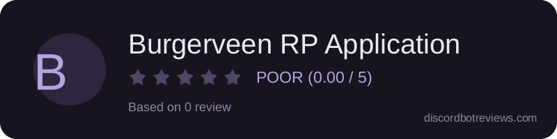 Rating widget preview for Burgerveen RP Application