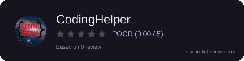 Rating widget preview for CodingHelper