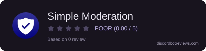 Rating widget preview for Simple Moderation
