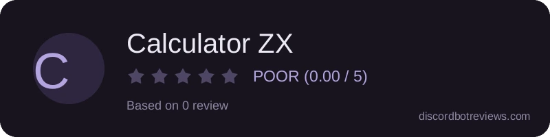 Rating widget preview for Calculator ZX