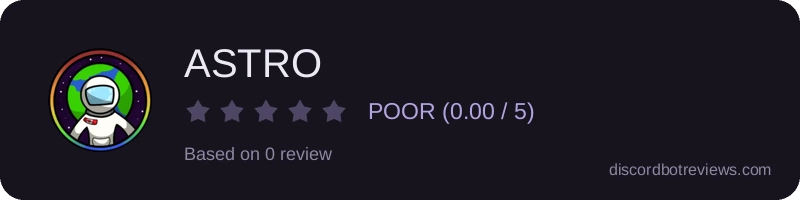 Rating widget preview for ASTRO