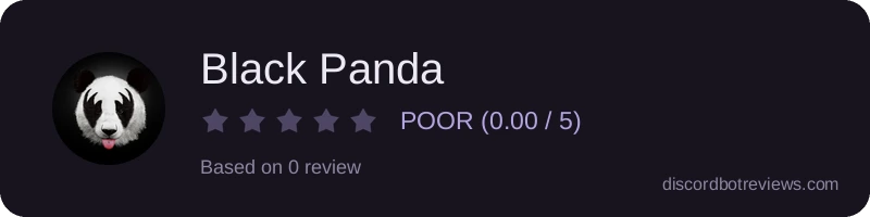 Rating widget preview for Black Panda