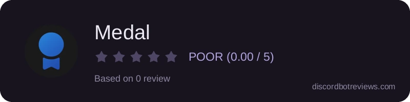 Rating widget preview for Medal