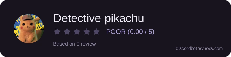 Rating widget preview for Detective pikachu