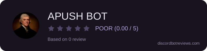 Rating widget preview for APUSH BOT