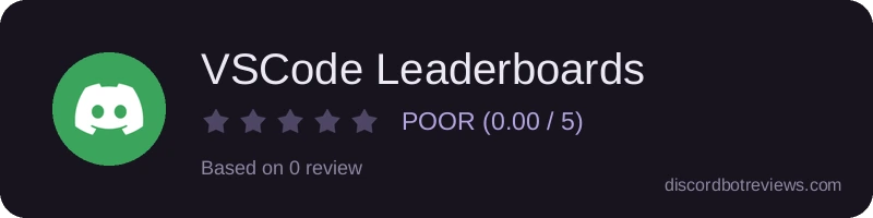 Rating widget preview for VSCode Leaderboards