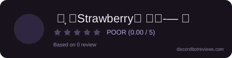Rating widget preview for  ⸙͎ ꒰Strawberry꒱ ༄⊱-— ⌲ 