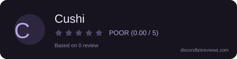 Rating widget preview for Cushi