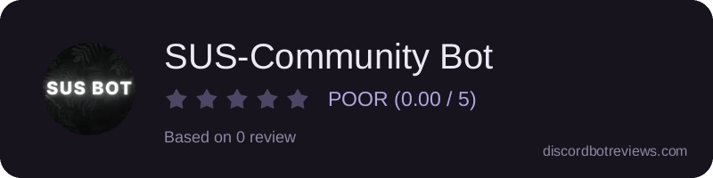 Rating widget preview for SUS-Community Bot