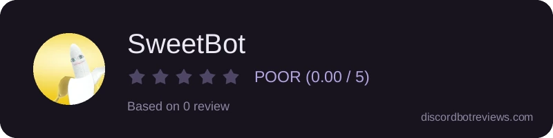 Rating widget preview for SweetBot