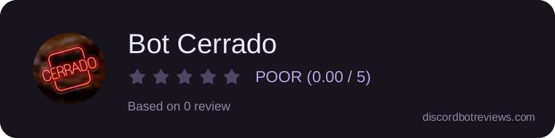 Rating widget preview for Bot Cerrado
