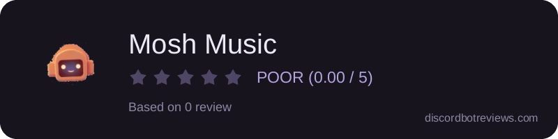 Rating widget preview for Mosh Music