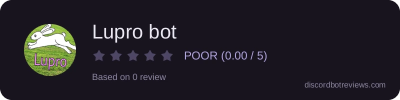 Rating banner for Lupro bot