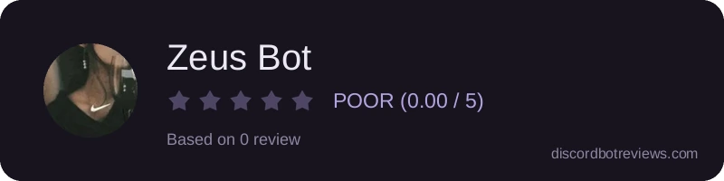 Rating widget preview for Zeus Bot