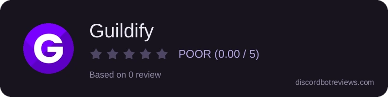 Rating widget preview for Guildify