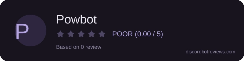 Rating widget preview for Powbot