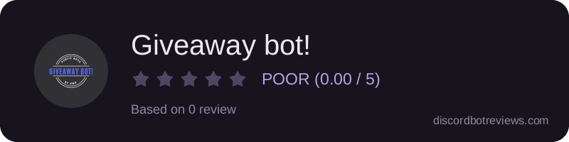 Rating banner for Giveaway bot!