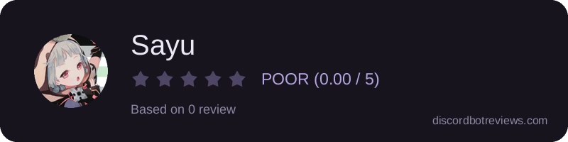 Rating widget preview for Sayu