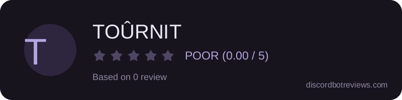 Rating widget preview for TOÛRNIT