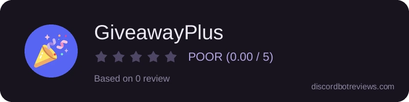 Rating widget preview for GiveawayPlus