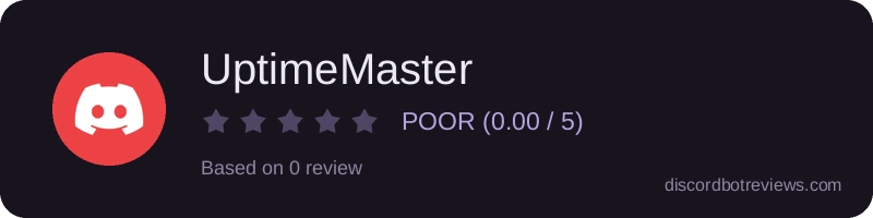 Rating widget preview for UptimeMaster