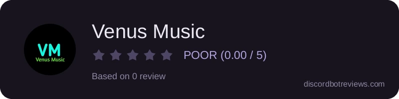 Rating widget preview for Venus Music