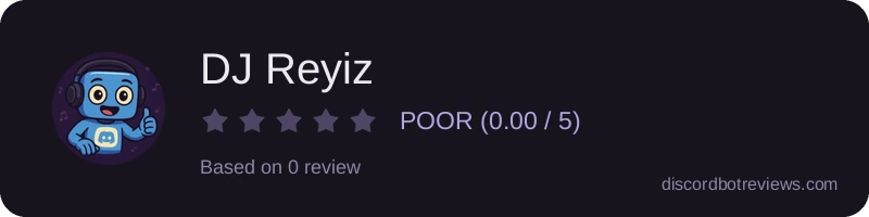 Rating widget preview for DJ Reyiz