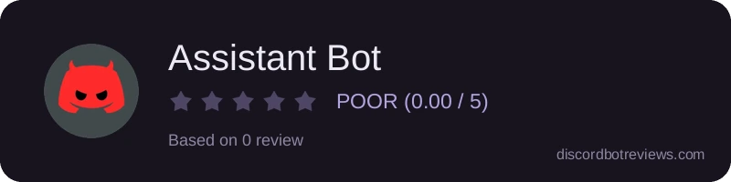 Rating widget preview for Assistant Bot