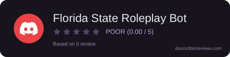 Rating widget preview for Florida State Roleplay Bot