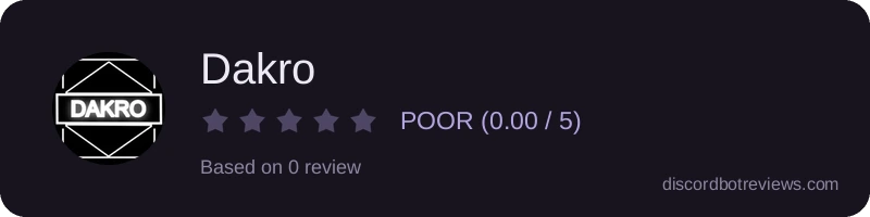 Rating widget preview for Dakro