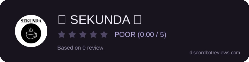 Rating widget preview for ✨ SEKUNDA ✨