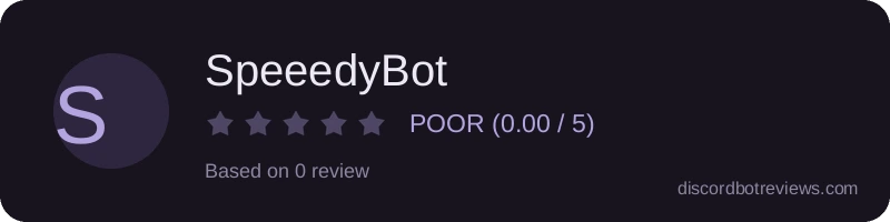 Rating widget preview for SpeeedyBot