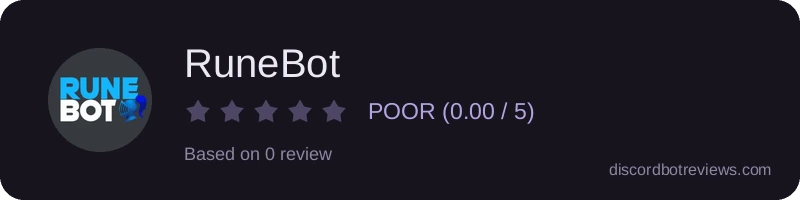 Rating widget preview for RuneBot