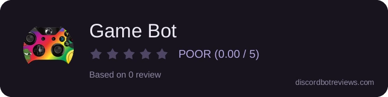 Rating widget preview for Game Bot