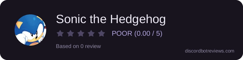 Rating widget preview for Sonic the Hedgehog