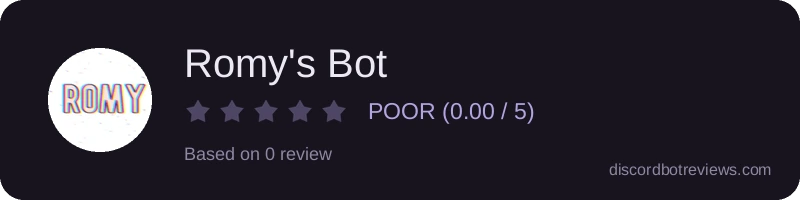 Rating banner for Romy's Bot