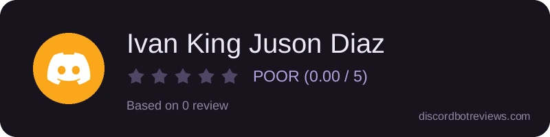 Rating widget preview for Ivan King Juson Diaz