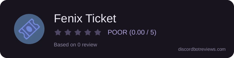 Rating widget preview for Fenix Ticket