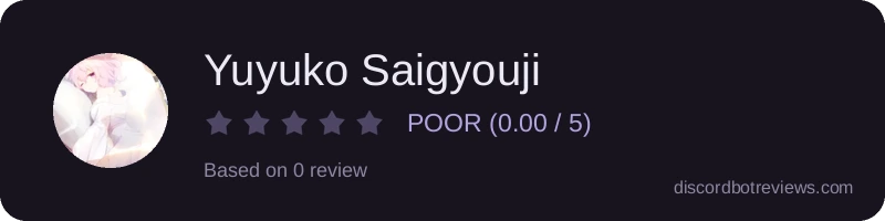 Rating banner for Yuyuko Saigyouji