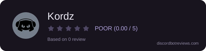 Rating widget preview for Kordz