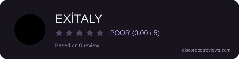 Rating widget preview for EXİTALY
