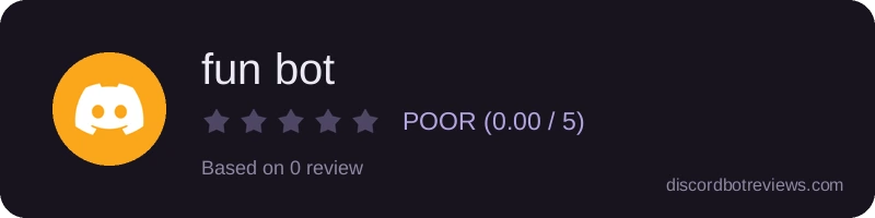 Rating banner for fun bot