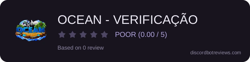 Rating widget preview for OCEAN - VERIFICAÇÃO