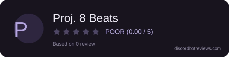 Rating widget preview for Proj. 8 Beats