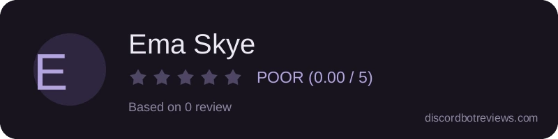 Rating widget preview for Ema Skye