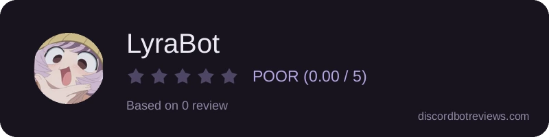 Rating widget preview for LyraBot