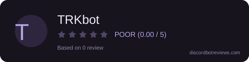 Rating widget preview for TRKbot