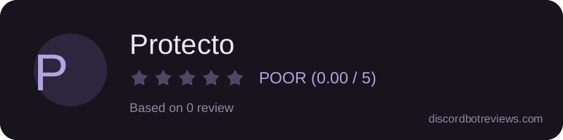 Rating widget preview for Protecto
