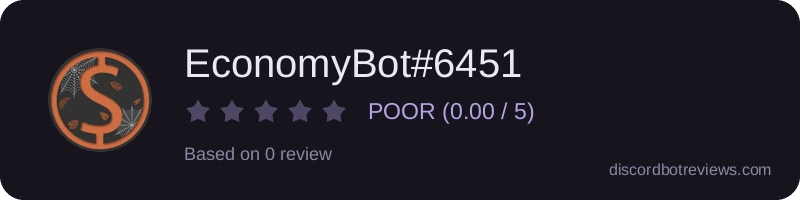 Rating widget preview for EconomyBot#6451